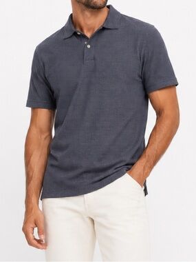 Theory Men’s Short Sleeve Mini Stripe Polo Shirt